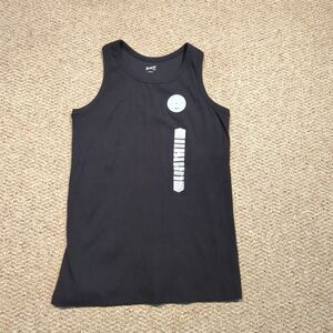 Duluth Trading Company Ribbed Tank Top Womens Large Black Shelf Bra